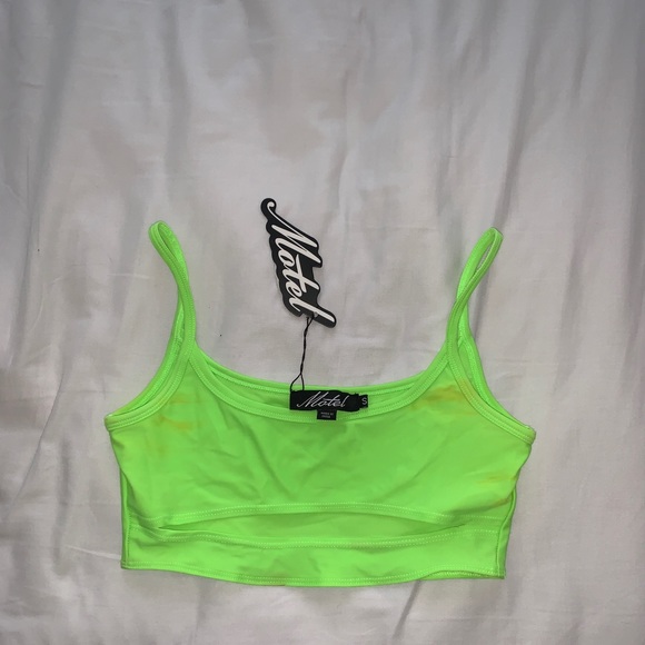 Motel like green Crop Top NWT S - Picture 3 of 3